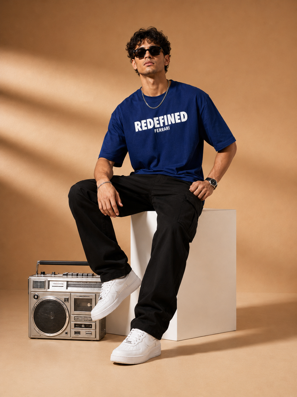 Men’s Royal Blue Racing Graphic T-Shirt