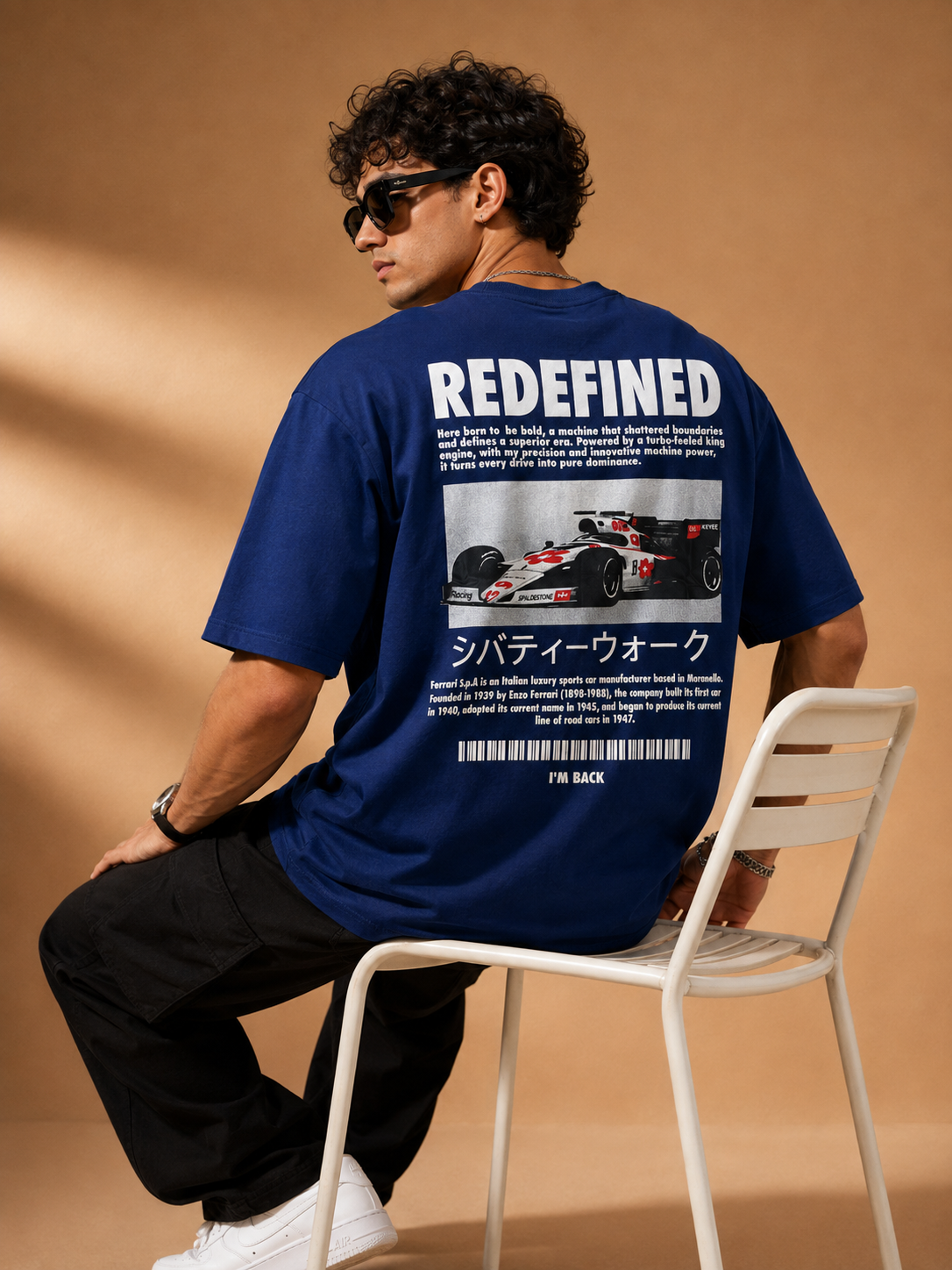 Men’s Royal Blue Racing Graphic T-Shirt