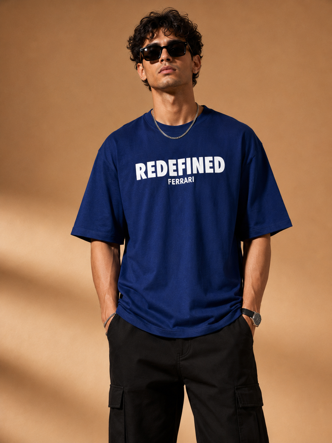 Men’s Royal Blue Racing Graphic T-Shirt