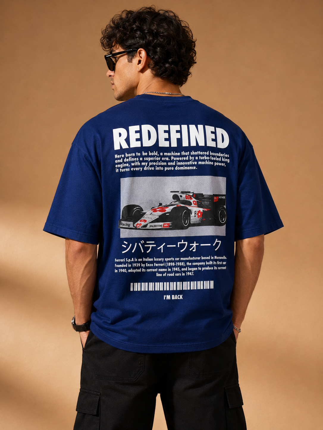 Men’s Royal Blue Racing Graphic T-Shirt