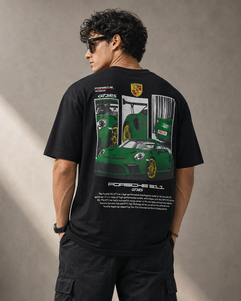 Men’s Black Porsche Motorsport Graphic T-Shirt