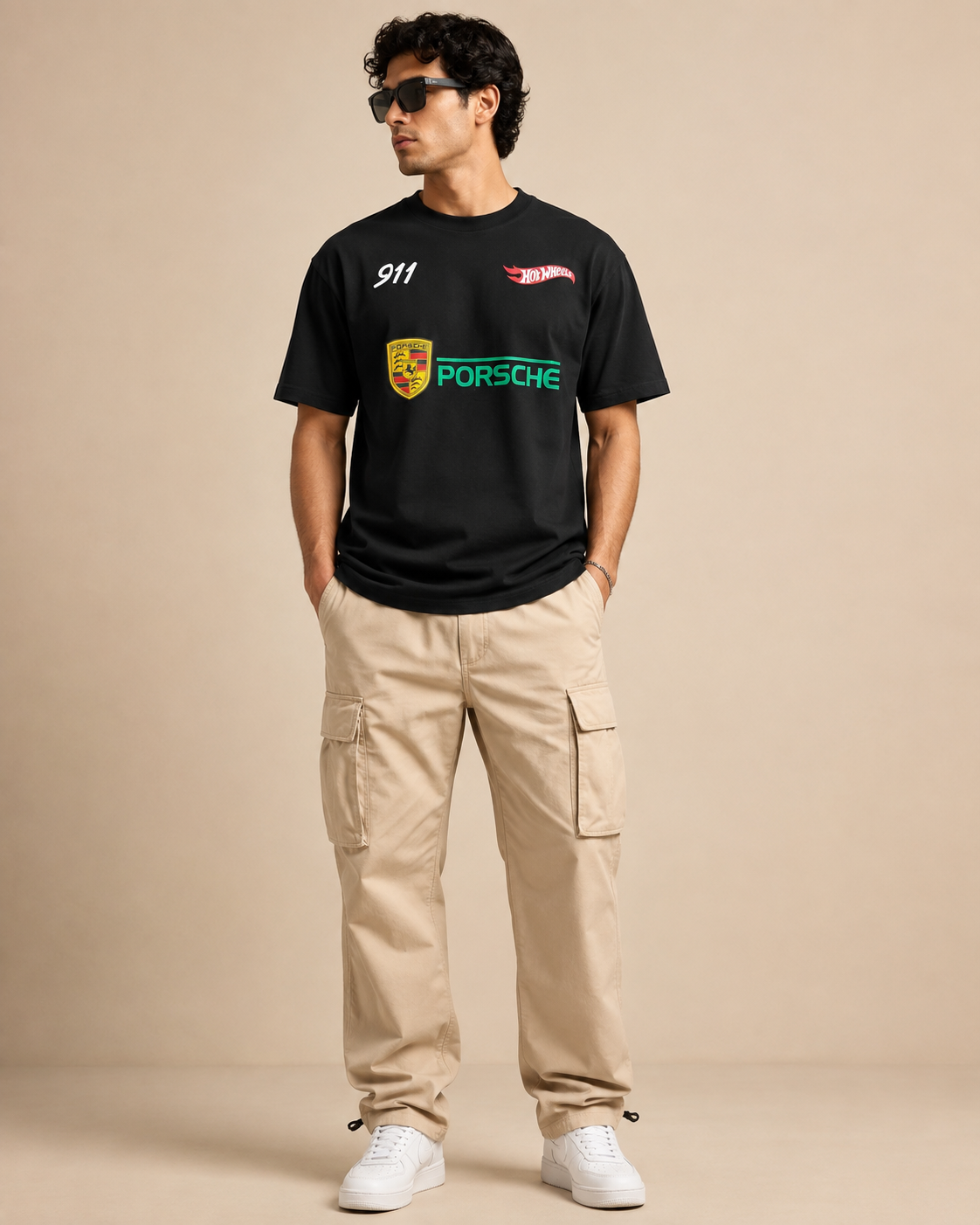 Men’s Black Porsche Graphic Print T-Shirt