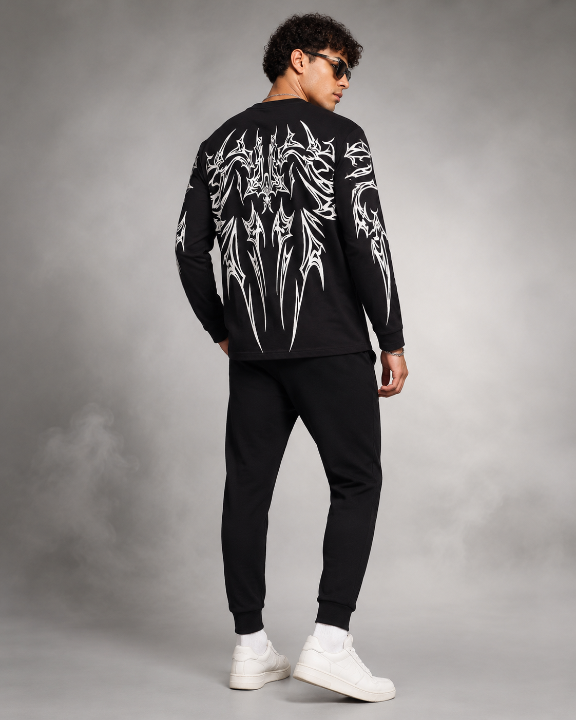 Men’s Black Graphic Print  Sweatshirt