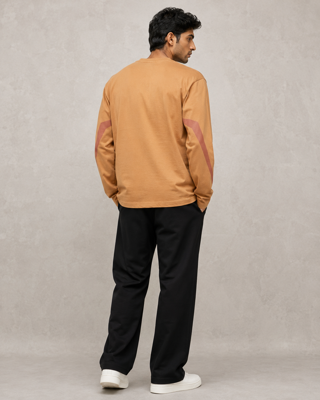 Men’s Tan Brown Graphic Print Sweatshirt