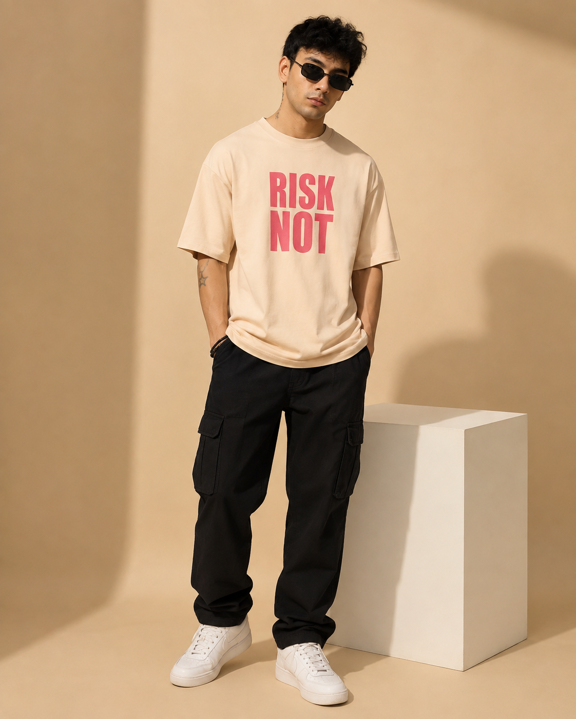 Graphic Print Drop-shoulder T-shirt
