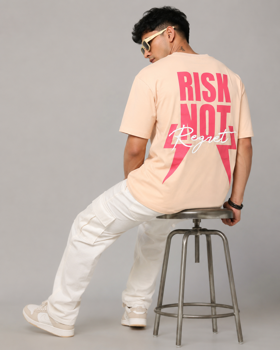 Graphic Print Drop-shoulder T-shirt