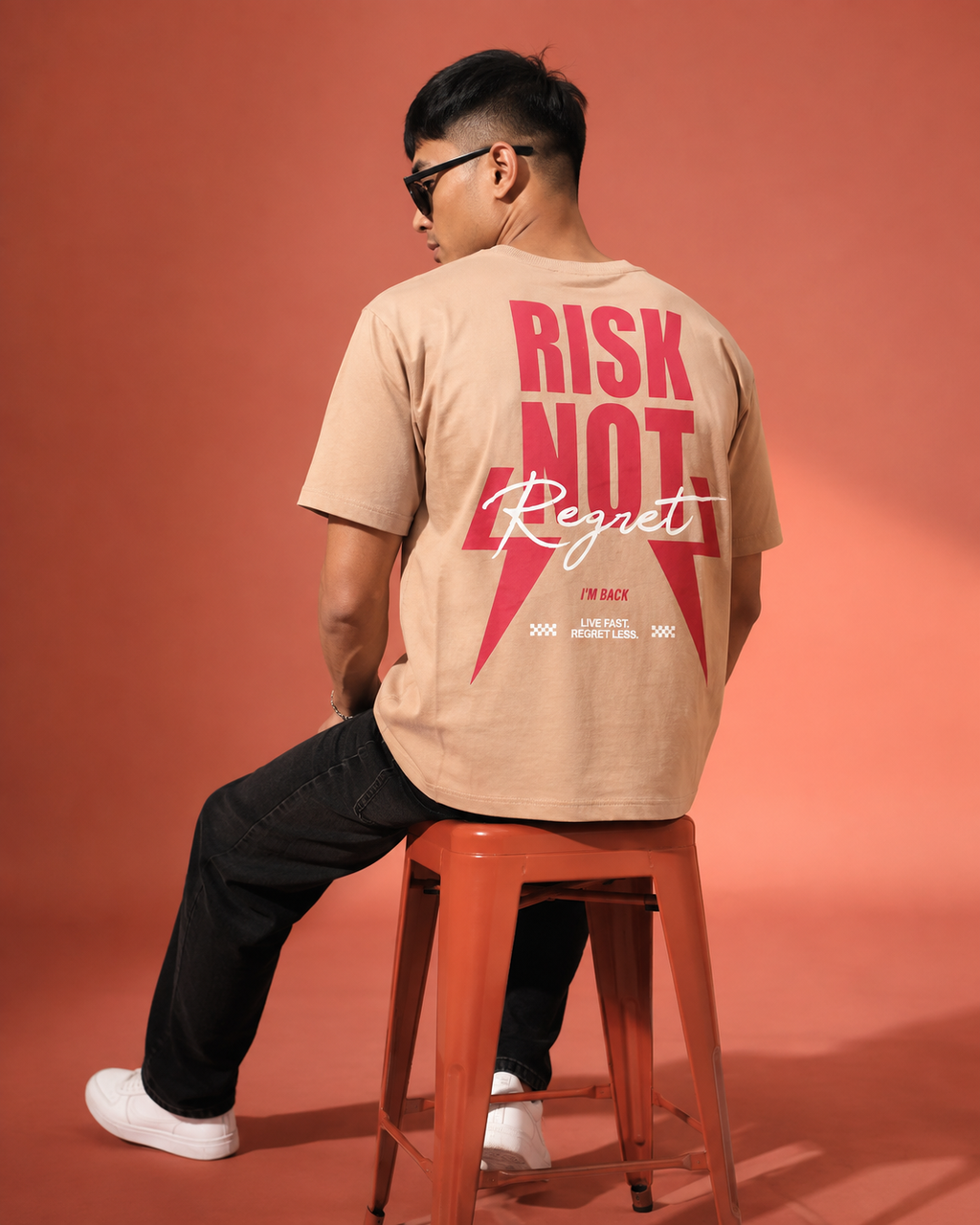 Graphic Print Drop-shoulder T-shirt