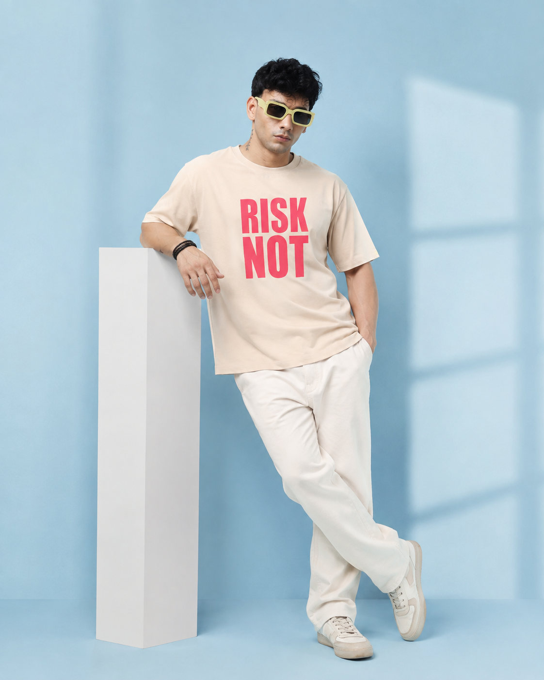 Graphic Print Drop-shoulder T-shirt