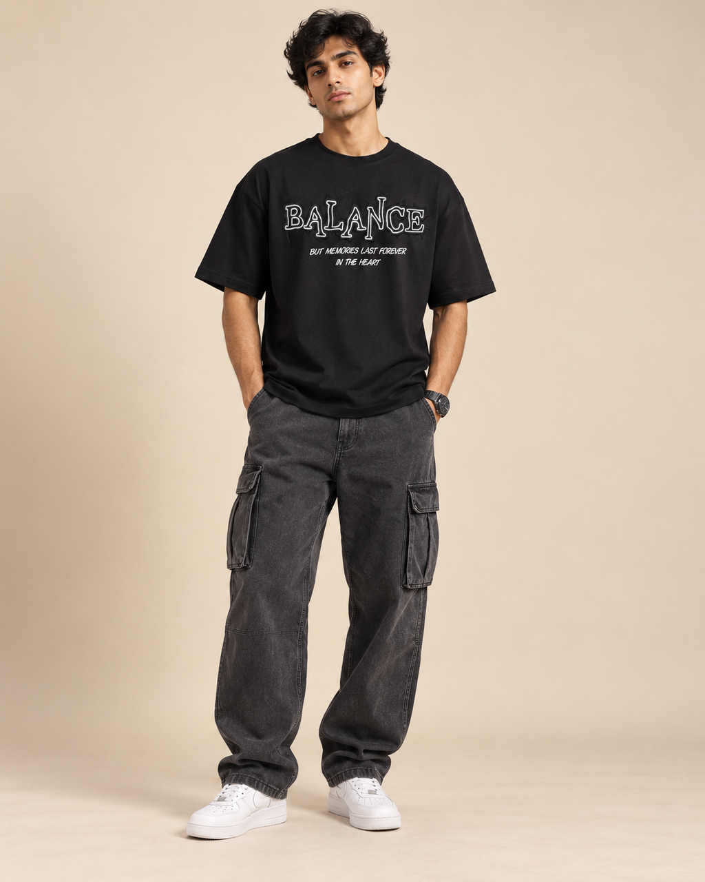 Men’s Black Graphic Printed T-Shirt