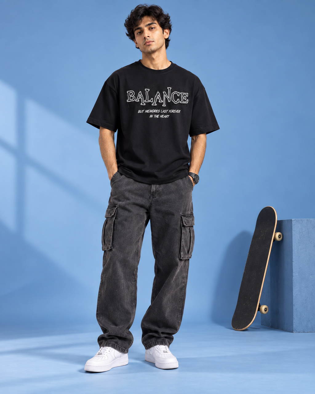 Men’s Black Graphic Printed T-Shirt
