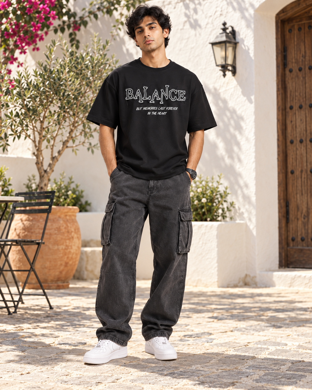 Men’s Black Graphic Printed T-Shirt
