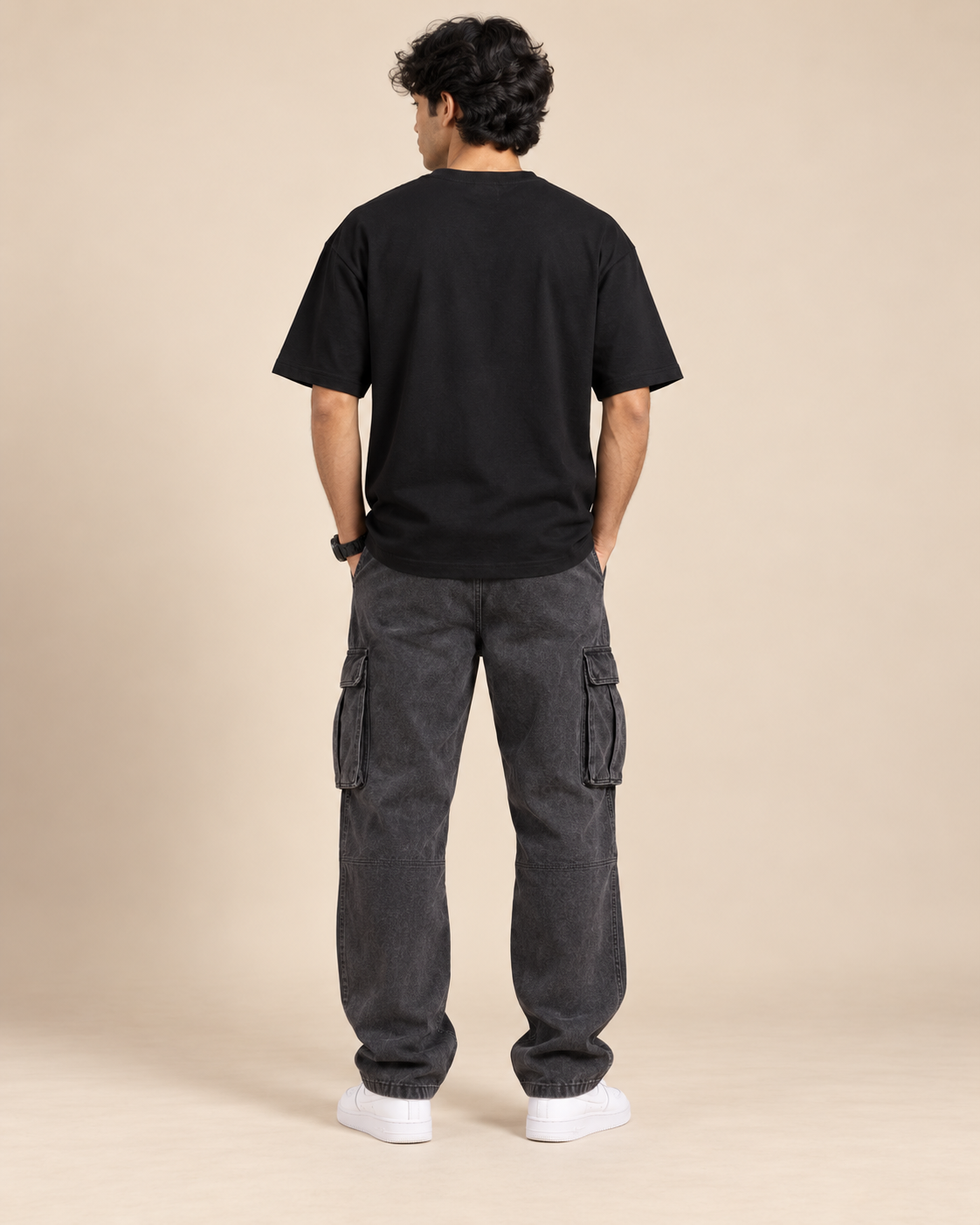 Men’s Black Graphic Printed T-Shirt