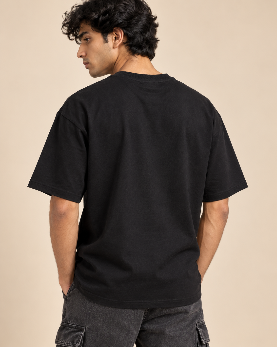 Men’s Black Graphic Printed T-Shirt