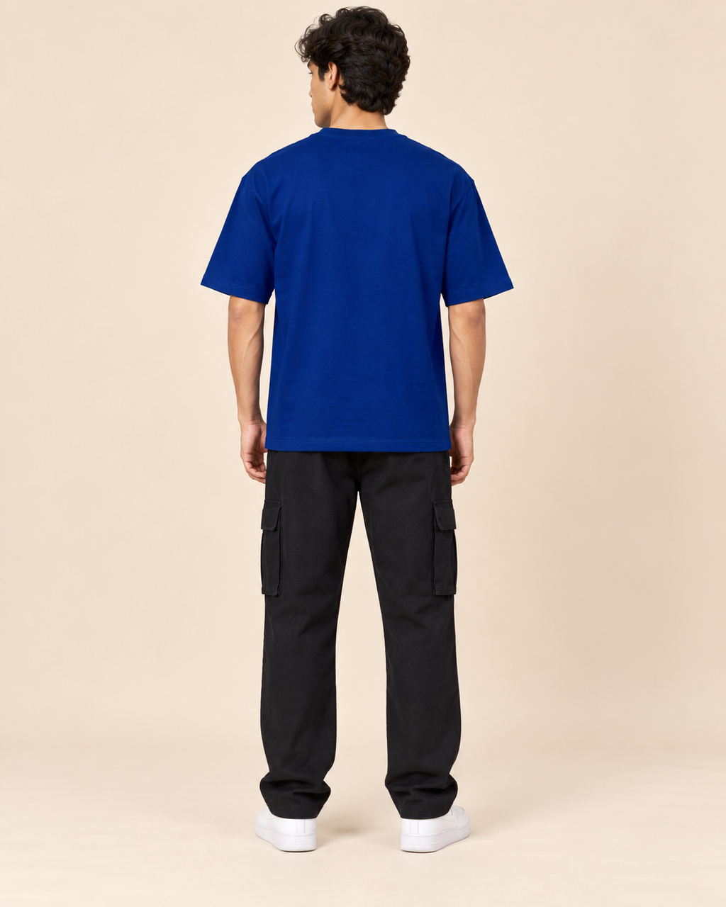 Men’s Royal Blue Graphic Printed T-Shirt