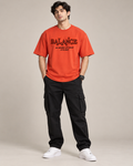 Men’s Burnt Orange Graphic Printed T-Shirt