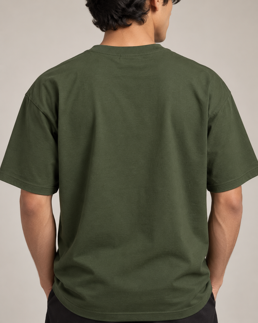 Men’s Olive Green Graphic Printed T-Shirt